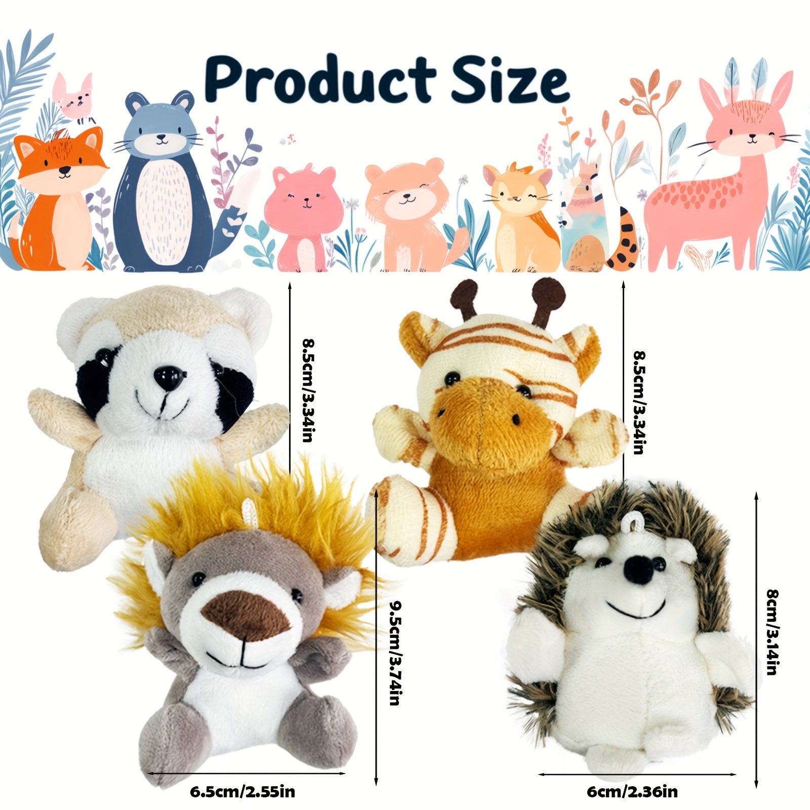 Mini Forest Animal Plush Toys Bulk 12 or 24 Pcs – Cute Small Stuffed Animals for Animal Theme Party, Classroom Treasure Box, Party Favors & Kids Birthday Gifts