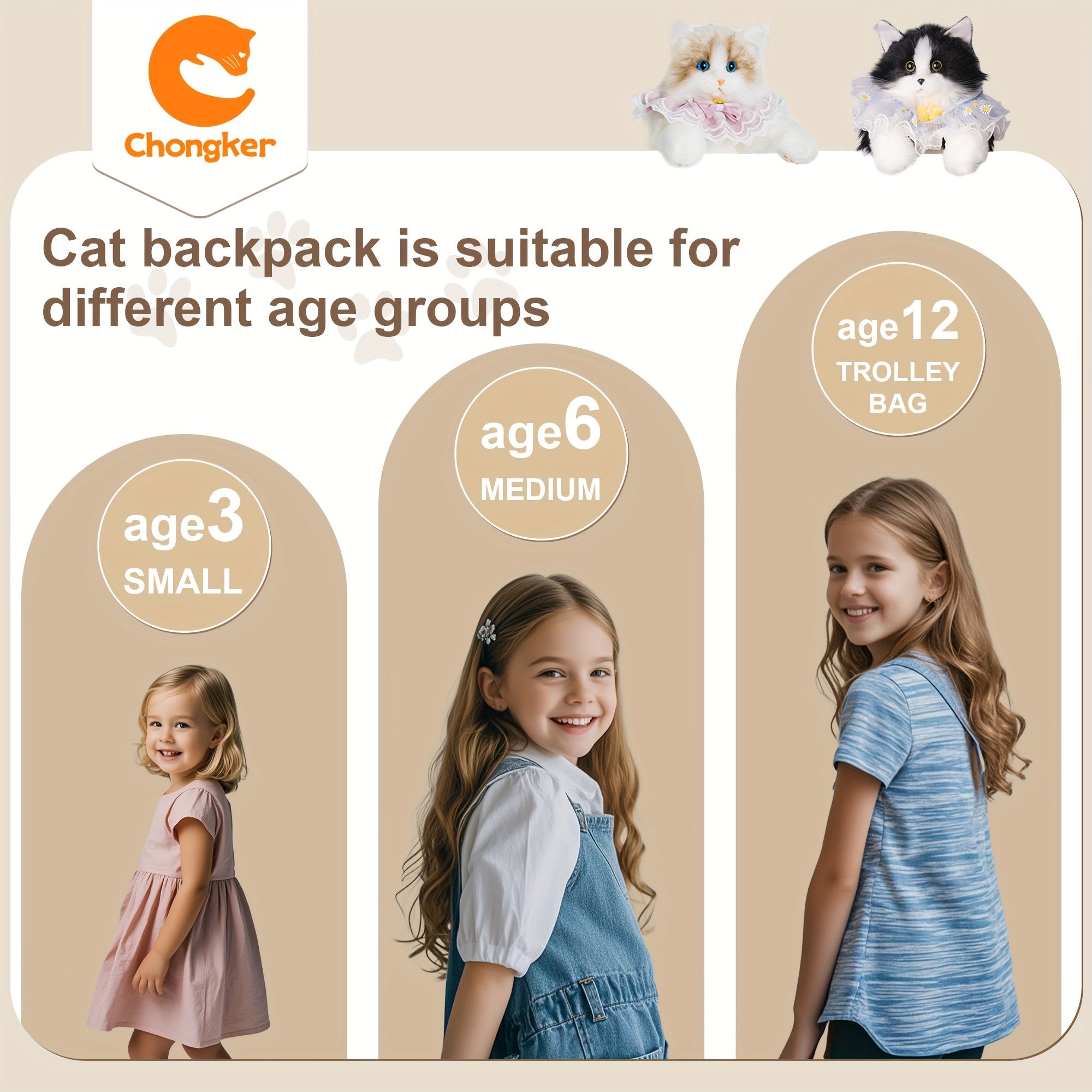 Tuxedo Cat Plush Backpack Stuffed Animal – Handmade Wearable Cat Plush with Gift Box & Card, Cute Cat Backpack Gift for Women Kids Cat Lovers Birthday Anniversary