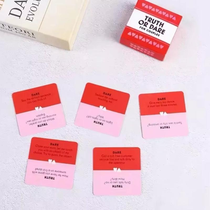 Truth or Dare Card Game for Adults and Couples, Portable Small-Box Party Game for Indoor Gatherings and Outdoor Game Nights, 2.44-Inch Format