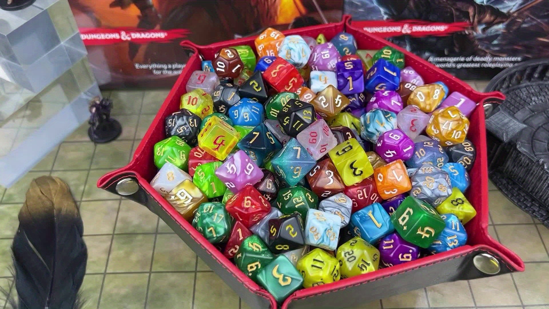 182pcs DND Dice Set Polyhedral 26 Complete Sets D20 D12 D10 D8 D6 D4 for D&D RPG MTG Tabletop Games with Flannel Bag Gamemaster Gift