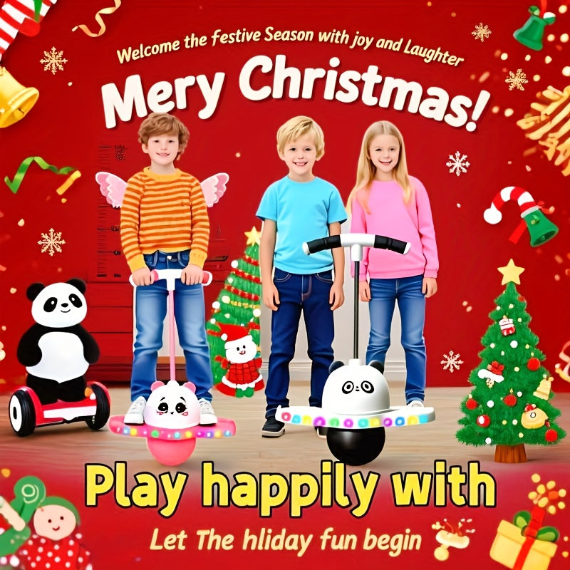 Pogo Ball Light Up LED for Kids Adults Up to 200LB - Colorful Balance Bounce Board Coordination Trick Jumper Indoor Outdoor Toy - Birthday Christmas Gift for Boys Girls Ages 6+