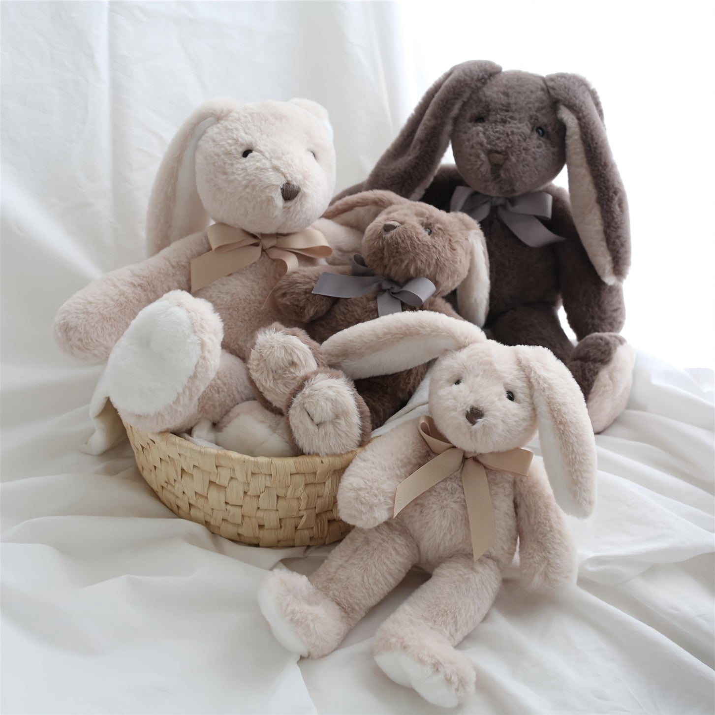 Bunny Stuffed Animal Soft Rabbit Plush Toy Cute Easter Basket Gift for Baby Girls Women Kids Birthday Holiday