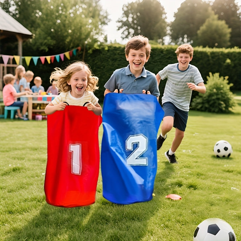 Potato Sack Race Bags 4 Pack for Kids Adults - Outdoor Backyard Lawn Party Game Kangaroo Jump, Durable Polyamide Sack Race Set for Birthday Picnic Carnival Field Day School Events