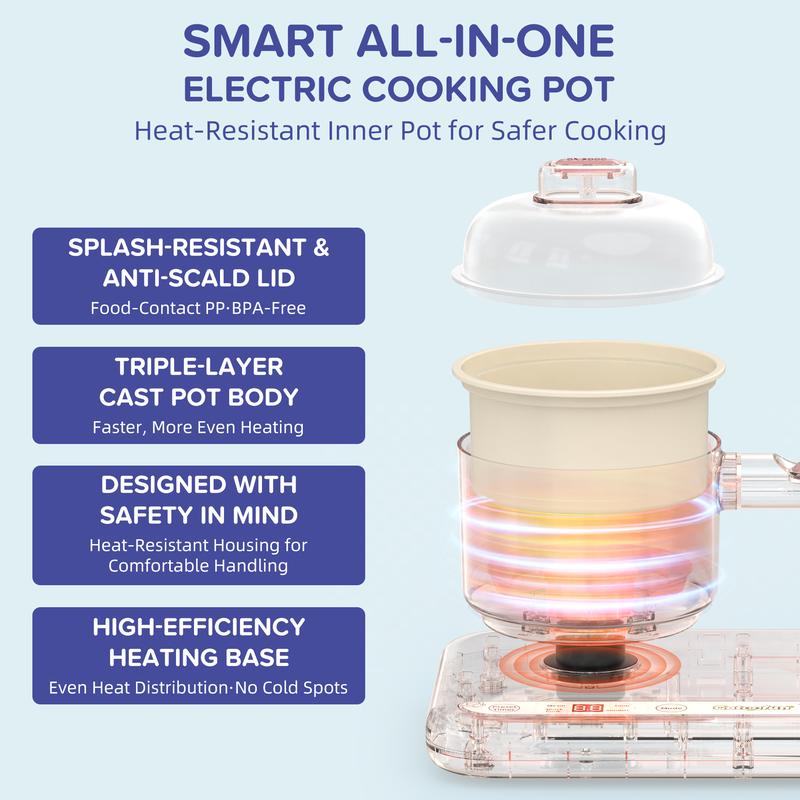 Kids Real Cooking Set by GOTOOFUN, Mini Dual Electric Stove with Temperature Control for Adult-Supervised Cooking Lessons and Family Kitchen Activities