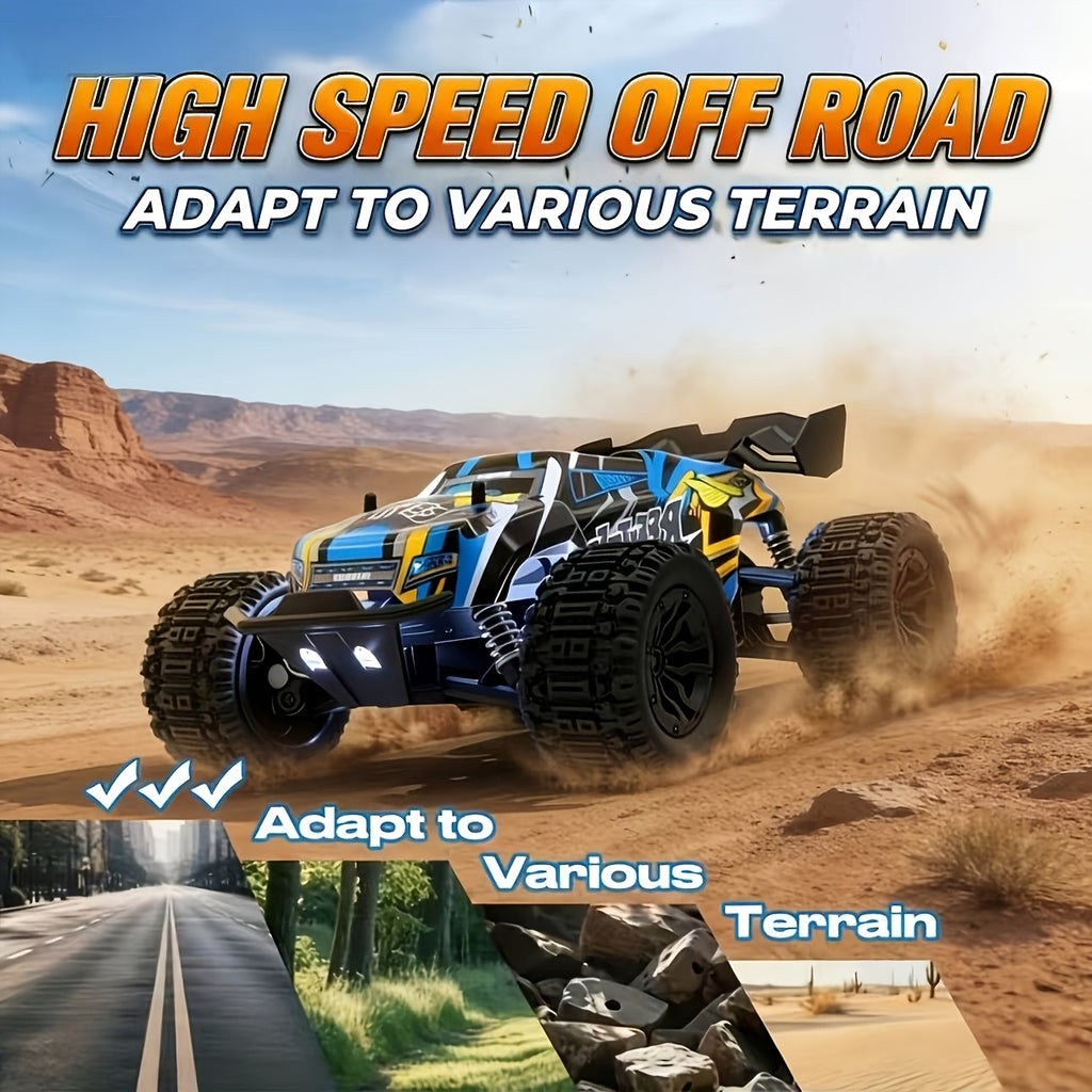 1:18 Scale 4WD High-Speed RC Car 35+ KM/H All-Terrain Off-Road Remote Control Truck - 2.4GHz Hobby-Grade Racing Crawler for Adults Kids Boys Birthday Gift
