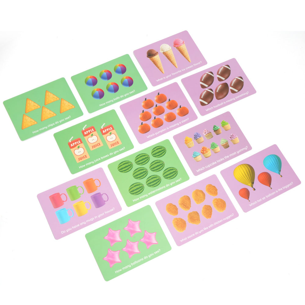 125 Double Sided Toddler Flash Cards - Alphabet Letter Number Color Animal Baby Learning Cards Preschool Educational Activity Set