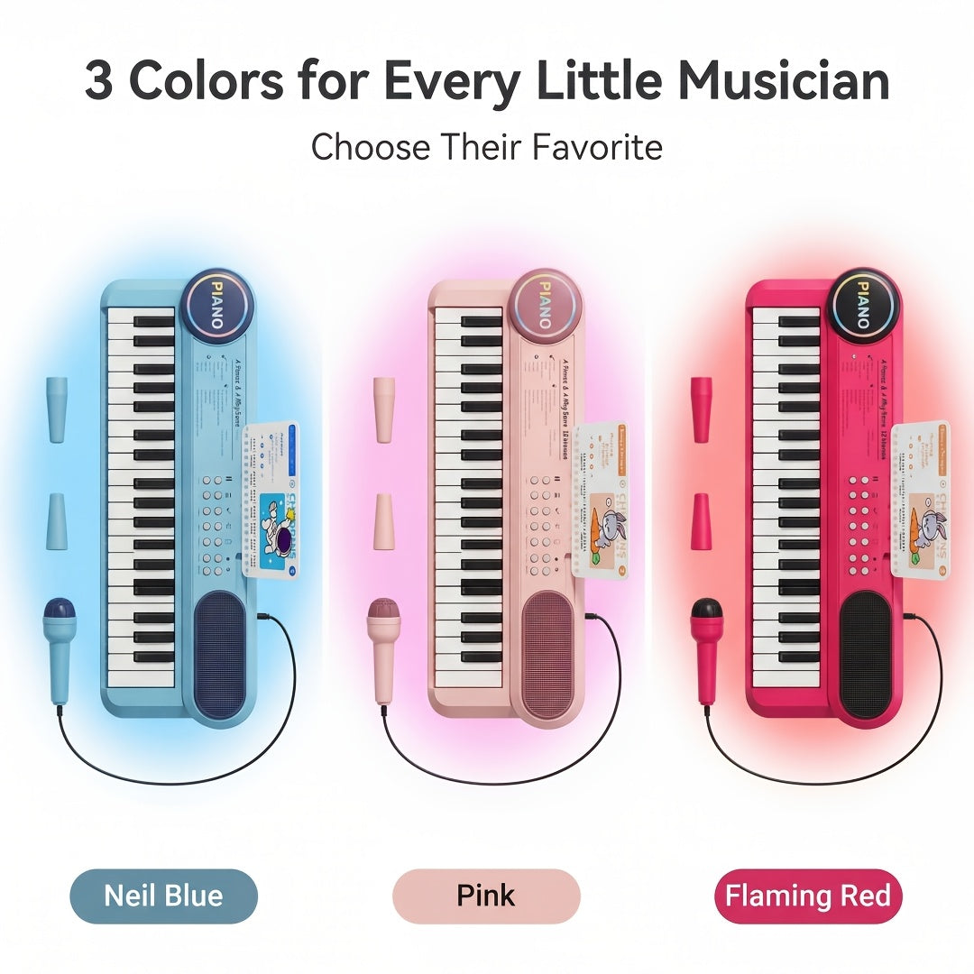 Kids 37-Key Electronic Keyboard Piano with Microphone Multifunctional Educational Music Instrument Toy – Birthday Gift for Boys Girls Toddlers