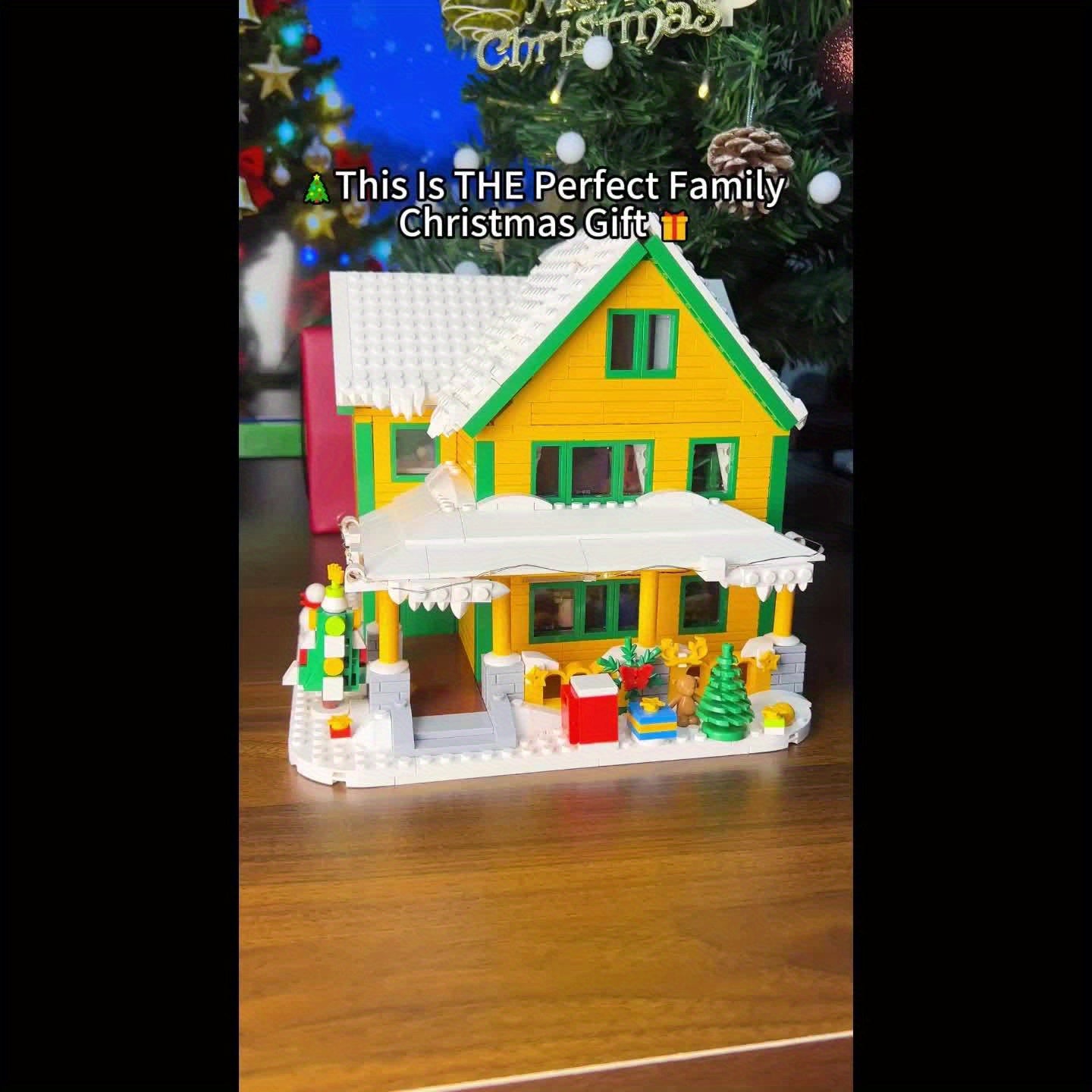 1146-Piece Christmas House Building Block Set with LED Lighting - Classic Christmas Story Model Kit, Character Figures & Detailed Interior, Holiday Display Decoration, Christmas Gift for Adults Families