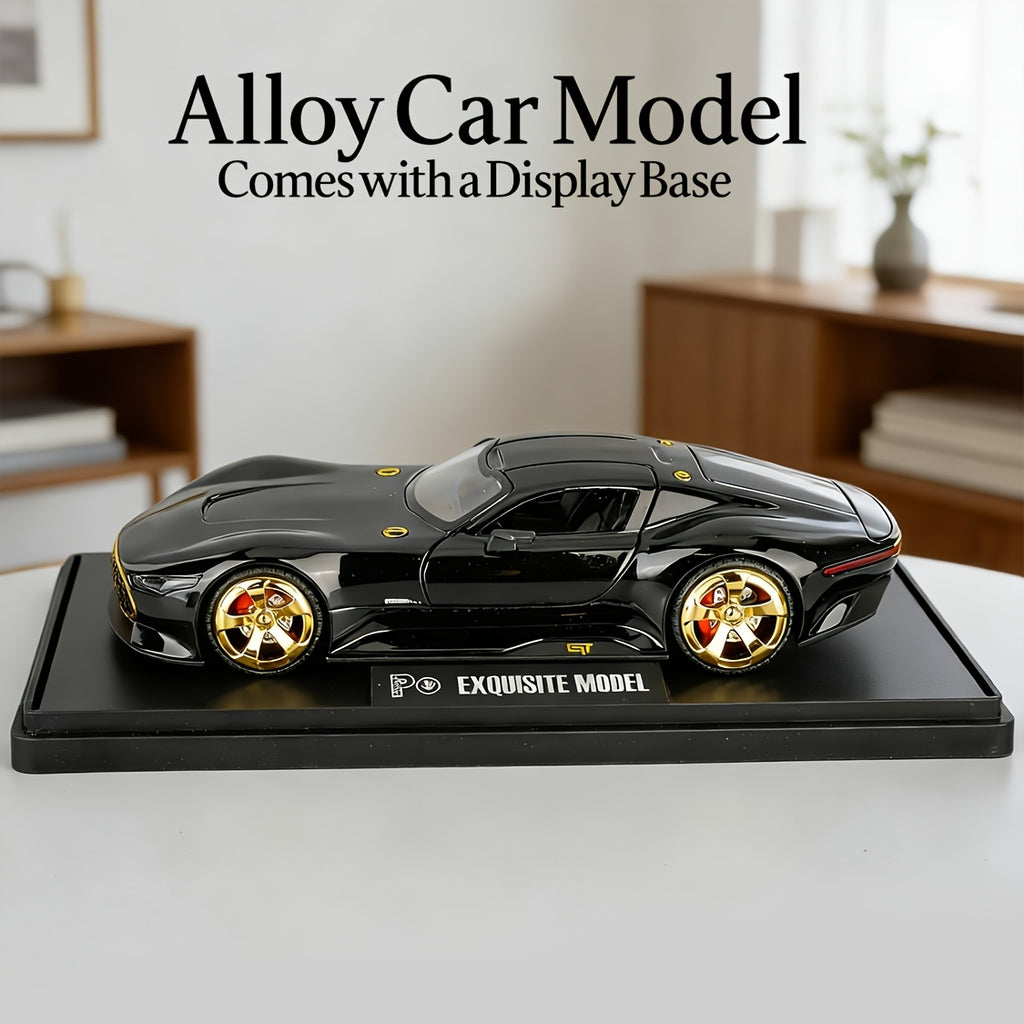 Die-Cast Mercedes-Benz GT Supercar Model Gull-Wing Doors Zinc Alloy 1:32 Scale Collectible Car Display Gift