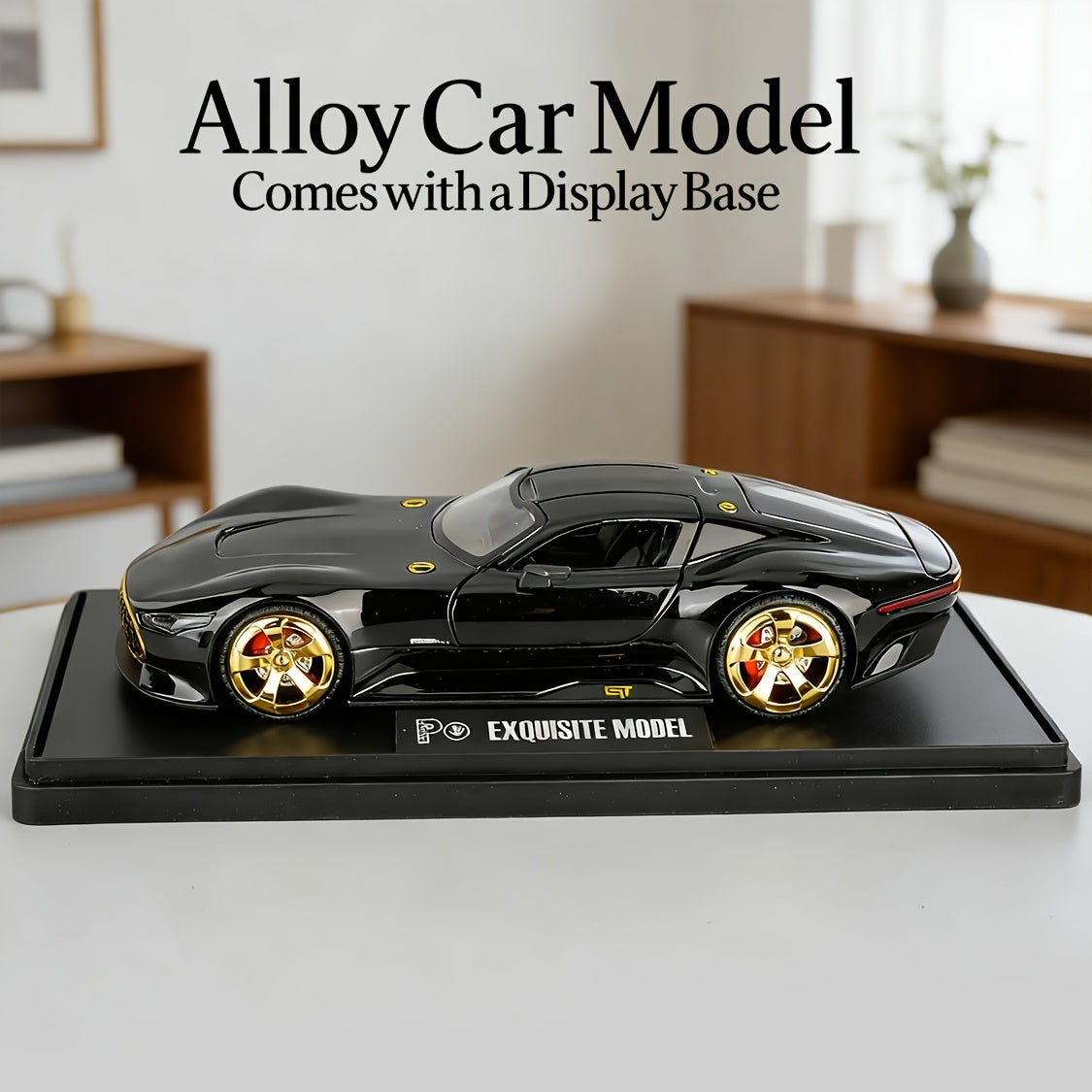 Die-Cast Mercedes-Benz GT Supercar Model Gull-Wing Doors Zinc Alloy 1:32 Scale Collectible Car Display Gift