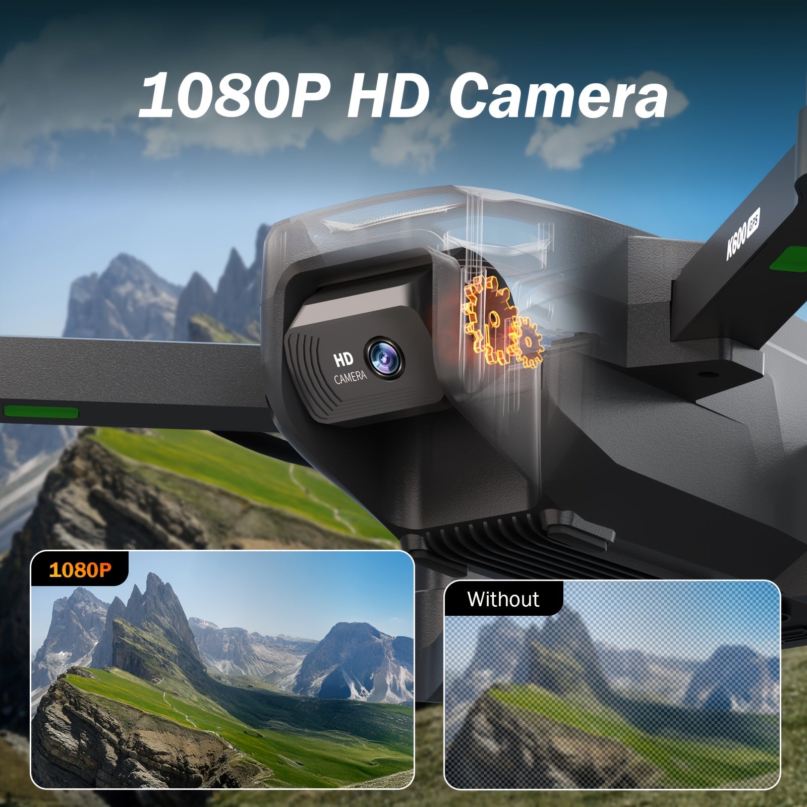 GPS Drone with Camera for Adults, 4.5" LCD RC Screen, Brushless Motor, Follow Me, Auto Return, Gesture Control, Altitude Hold, 3 Speeds, Under 250G – Supports 32G SD Card