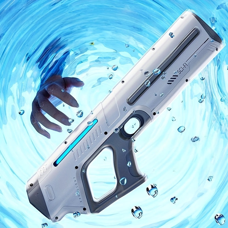 Auto-Filling Electric Water Gun 40-Foot Range Pulse Jet with LED Light Show, USB Rechargeable Large Capacity Squirt Gun for Kids & Adults Pool Beach Summer Outdoor