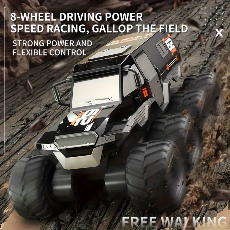 Amphibious RC Truck 8-Wheel Drive 4-Motor Armored Climbing Off-Road Vehicle, Oversized Remote Control Car for Kids Adults, Christmas Halloween Thanksgiving Gift