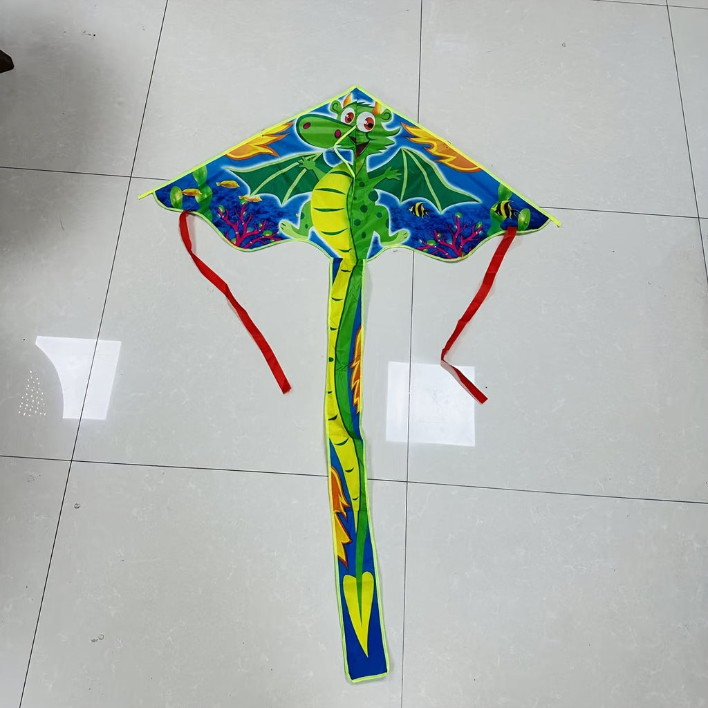 Dragon Kite for Kids & Adults Large Cartoon Design with String Board – Easy to Fly Outdoor Flying Toy for Beach, Park & Ocean – Birthday Christmas Easter Gift for Boys & Girls Ages 6+