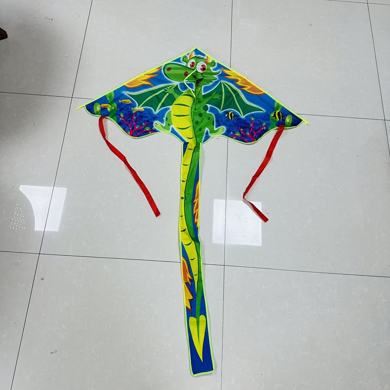 Dragon Kite for Kids & Adults Large Cartoon Design with String Board – Easy to Fly Outdoor Flying Toy for Beach, Park & Ocean – Birthday Christmas Easter Gift for Boys & Girls Ages 6+