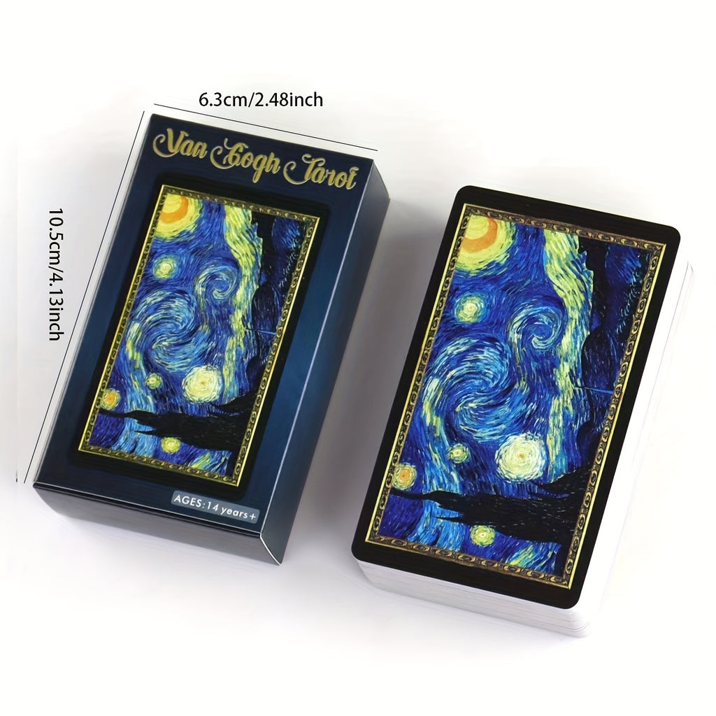Art Tarot Cards Van Gogh 78-Card Deck High Quality Paper Major Minor Arcana Divination Gift for Art Lovers Readers Collectors Adults Teens 14+