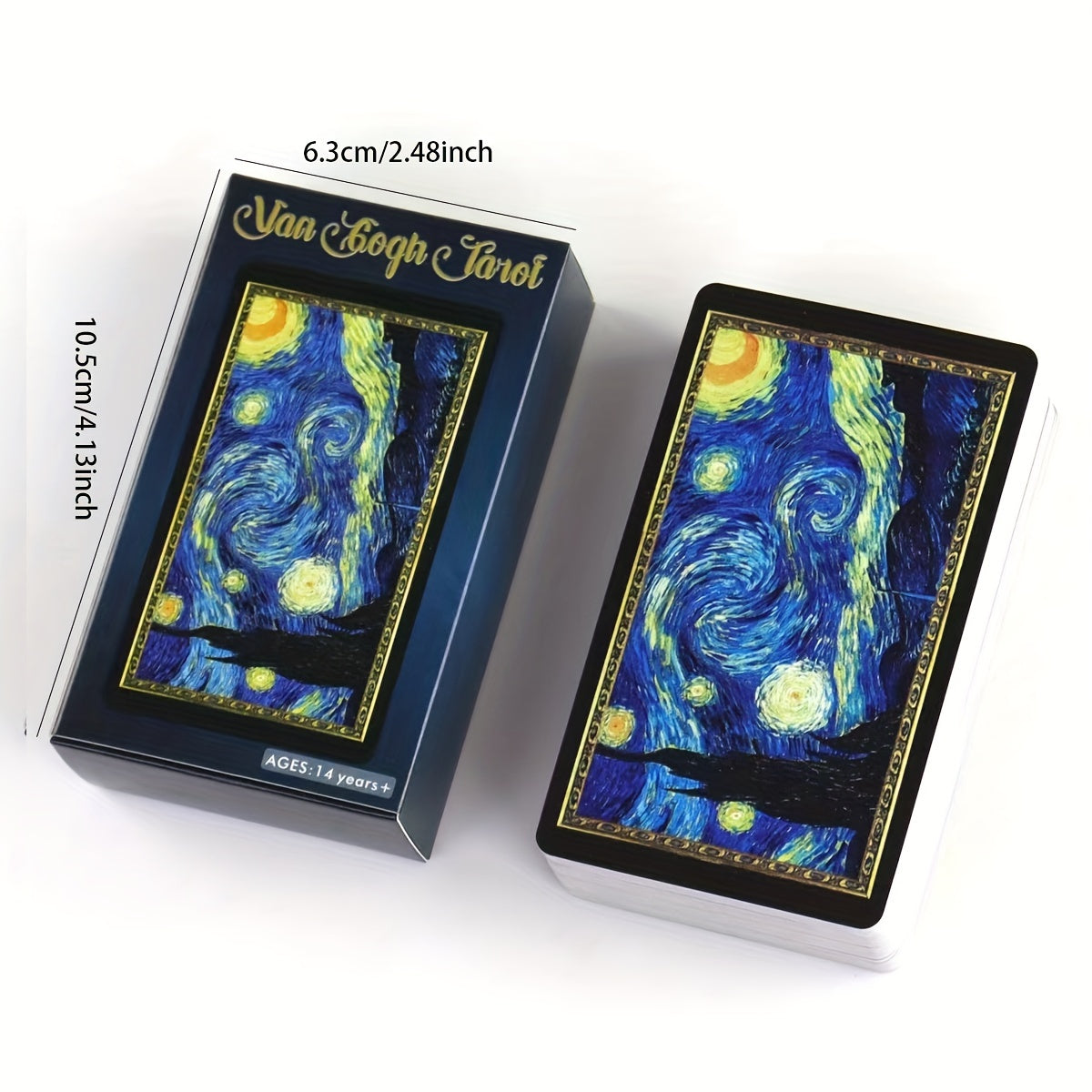 Art Tarot Cards Van Gogh 78-Card Deck High Quality Paper Major Minor Arcana Divination Gift for Art Lovers Readers Collectors Adults Teens 14+