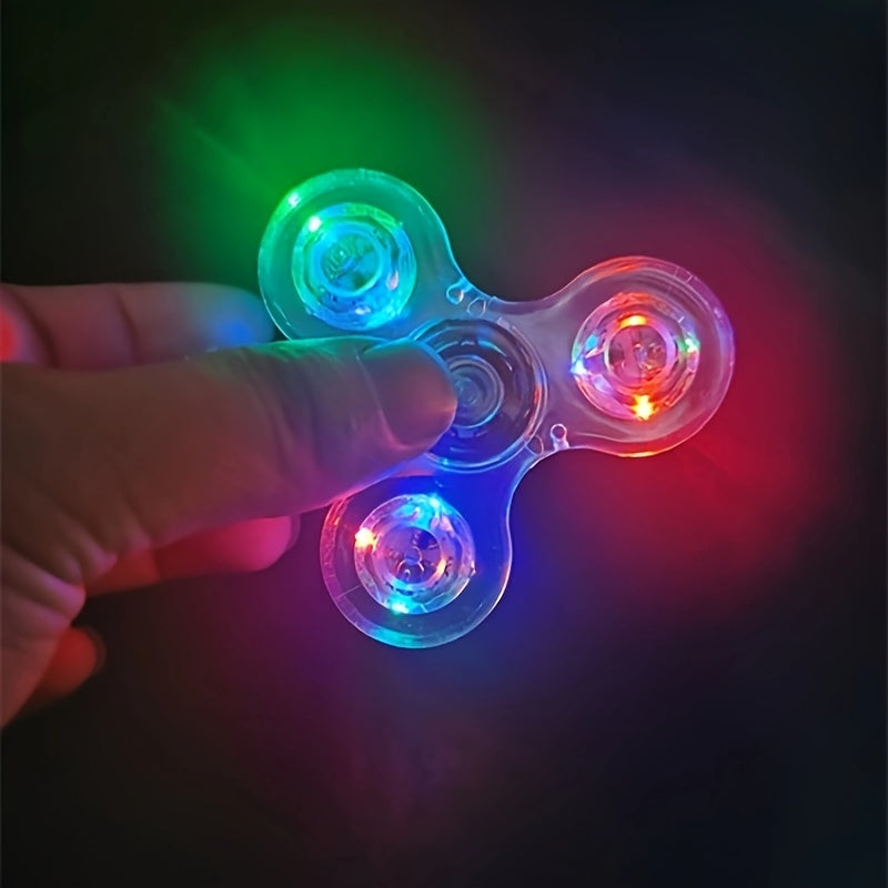 Glow in the Dark Fidget Spinner 12 Pack LED Crystal Spinning Top 4-Gear Adjustable Speed Stress Relief Toy for Kids Teens Adults Party Favor Gift