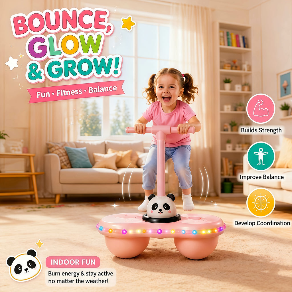 Rainbow LED Bouncing Ball Light Up Glow Ball Indoor Outdoor Balance Coordination Active Play Toy for Kids Adults Boys Girls Birthday Christmas Gift