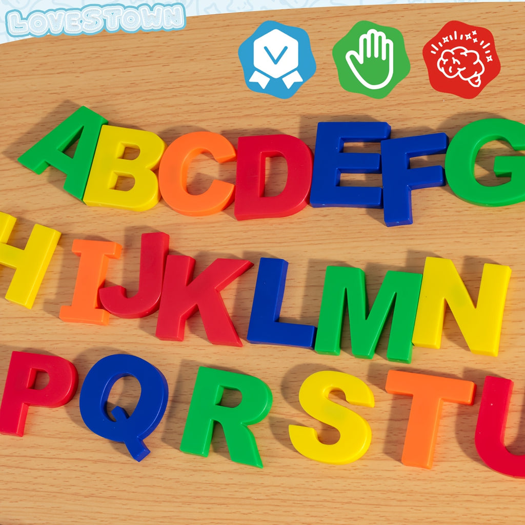 Magnetic Letters and Numbers Set 103pcs - Alphabet Fridge Magnets 1.75in Educational Learning Toy for Preschool Kids Spelling Counting Math