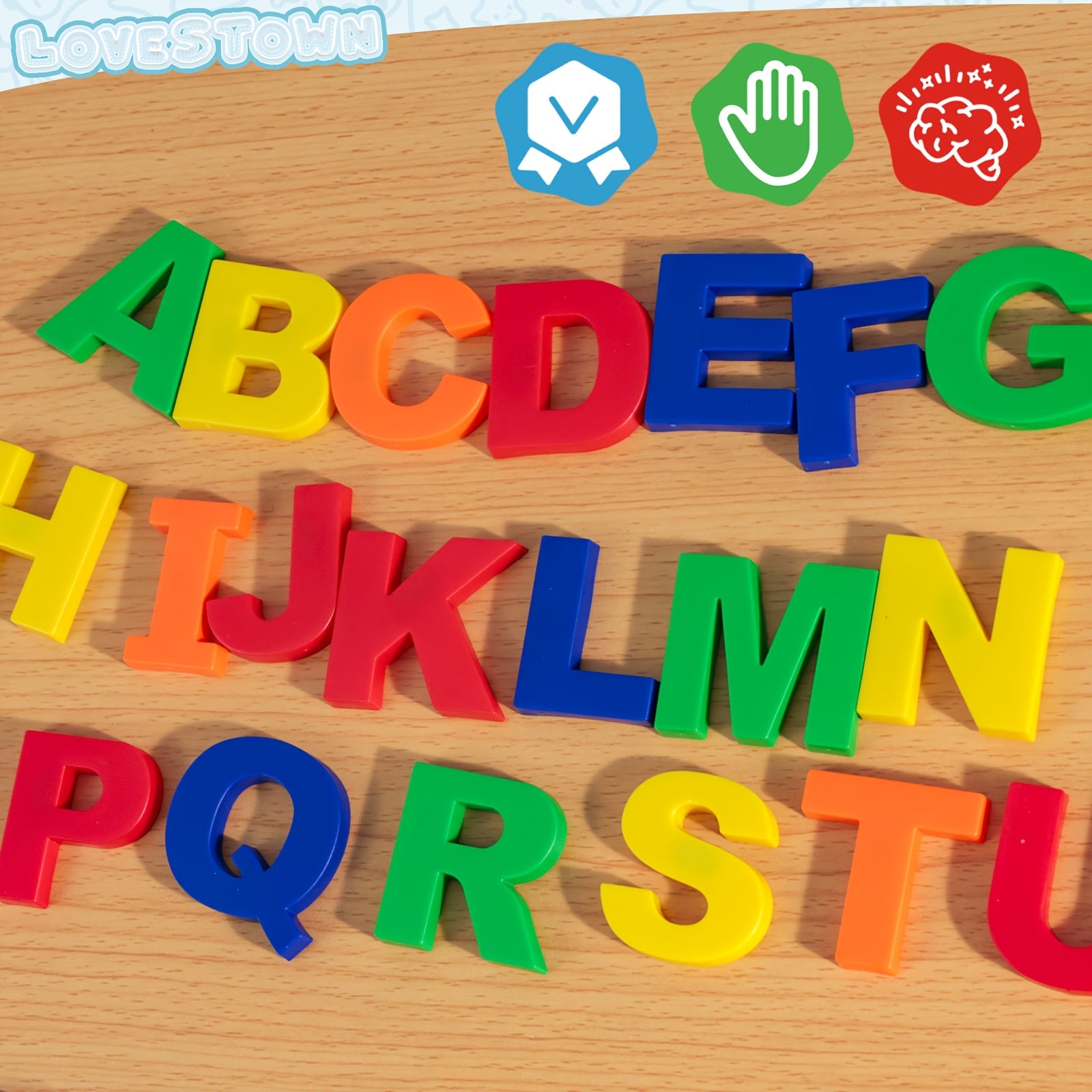Magnetic Letters and Numbers Set 103pcs - Alphabet Fridge Magnets 1.75in Educational Learning Toy for Preschool Kids Spelling Counting Math