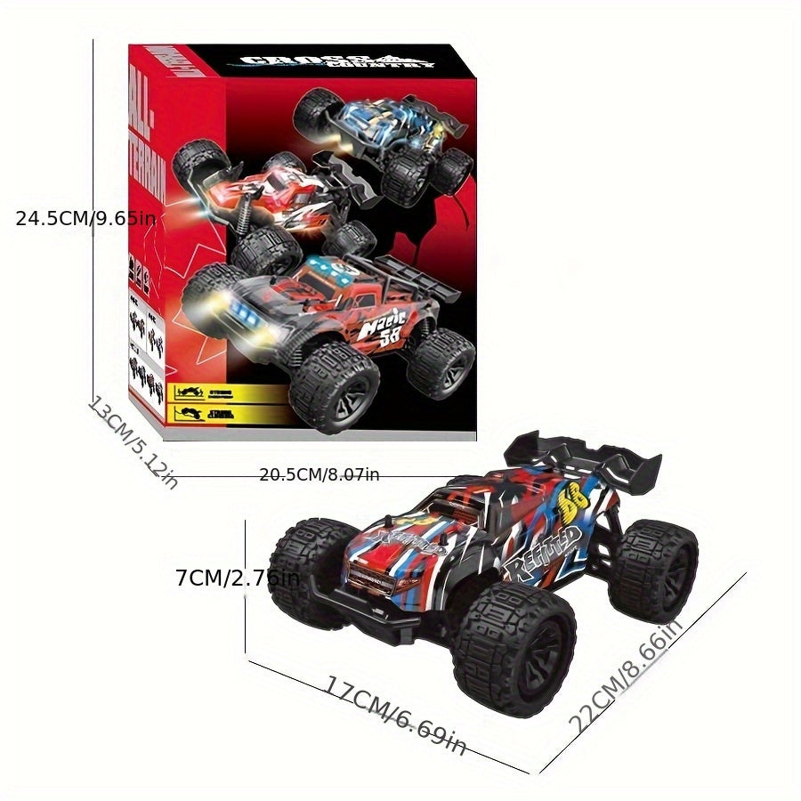 RC Monster Truck 4x4 All-Terrain High-Speed Remote Control Off-Road Car for Kids Adults, Birthday Christmas Holiday Gift for Boys Girls