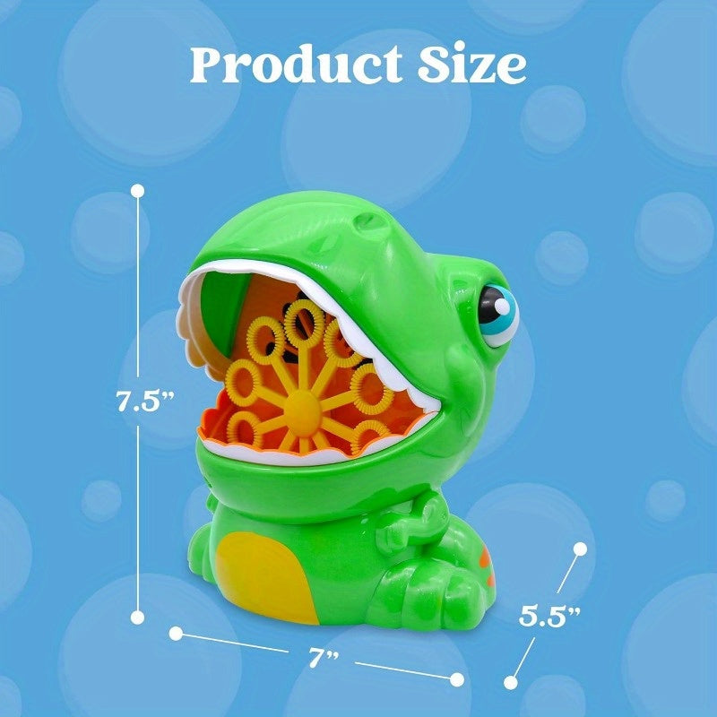 Dinosaur Bubble Machine Gun for Kids – 5000 Bubbles/Min with Bubble Solution Included, Outdoor Indoor Summer Toy, Dinosaur Party Favor Birthday Gift Green