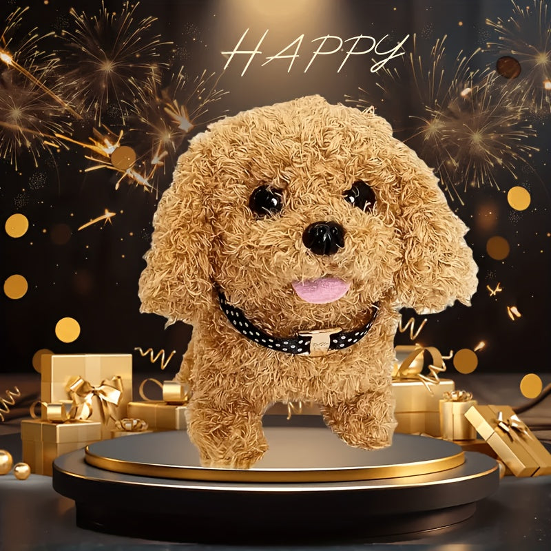 Interactive Electronic Puppy Robot Toy Realistic Simulation Dog Automatic Walking Barking Tail Wagging with Dog Bone – Kids Birthday Christmas Gift Boys Girls