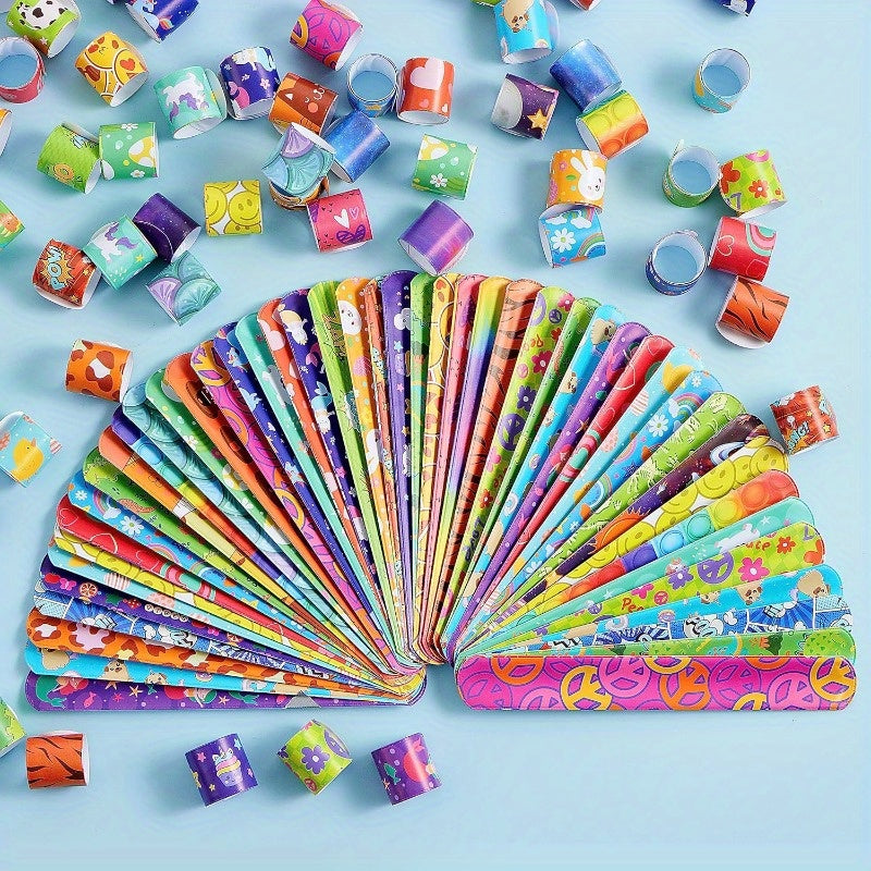 Slap Bracelets Party Favors 288 Pack 36 Designs Unicorn Mermaid Kids Bulk Goodie Bag Fillers Easter Halloween Valentine Classroom Prizes Birthday Party Gifts