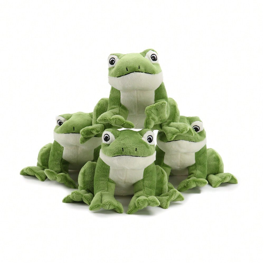 Green Frog Plush Hanging Ornament by POKOJA LAND, 13cm or Frog and Carrot Option, Stuffed Toy Pendant for Festival Decor and Birthday Gifts