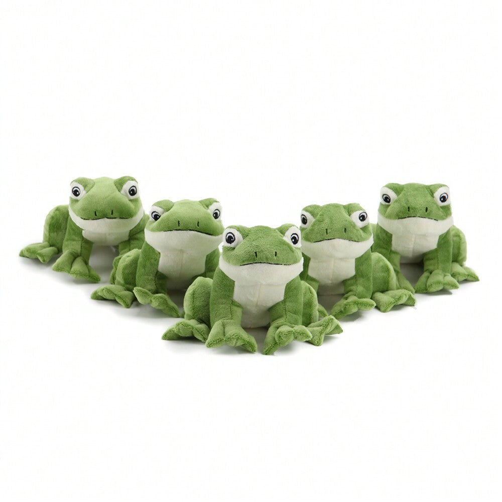 Frog Plush Pendant by POKOJA LAND, Green Stuffed Animal with 13cm or Frog and Carrot Options for Birthday Gifts and Festival Decoration