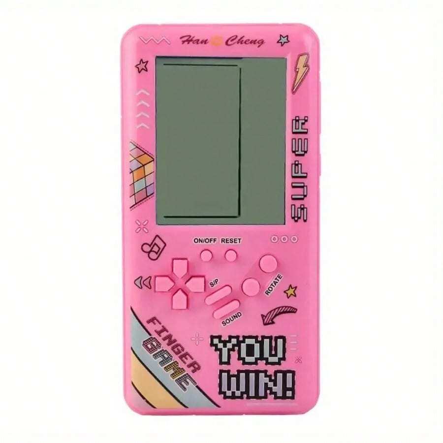 Large Screen Retro Handheld Game Console, Portable Classic Puzzle Gaming Toy with 2 AA Battery Power, 80s and 90s Nostalgic Gift