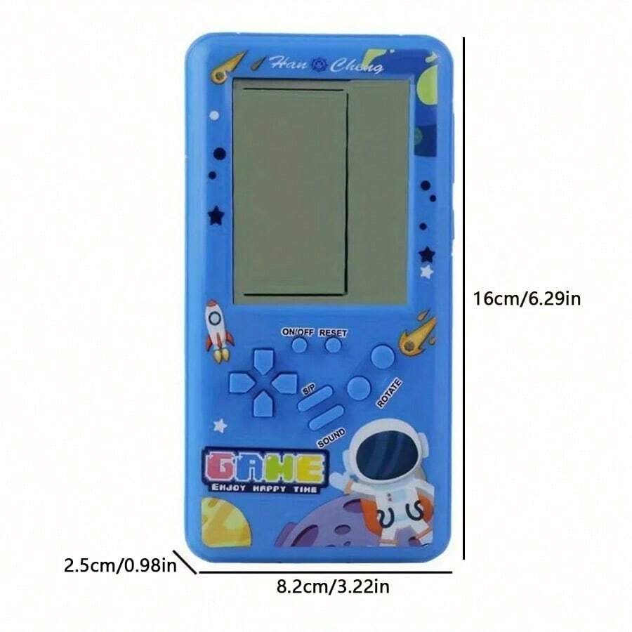 Large Screen Retro Handheld Game Console, Portable Classic Puzzle Gaming Toy with 2 AA Battery Power, 80s and 90s Nostalgic Gift