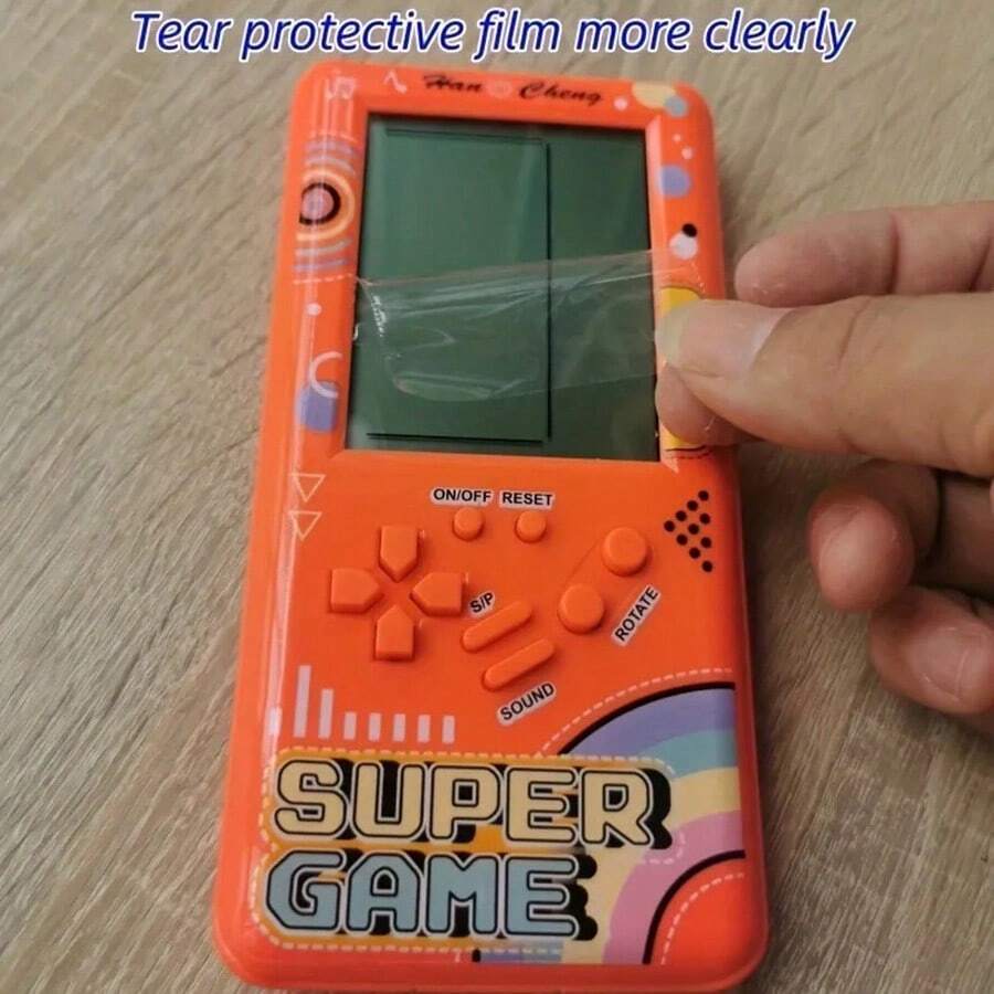Large Screen Retro Handheld Game Console, Portable Classic Puzzle Gaming Toy with 2 AA Battery Power, 80s and 90s Nostalgic Gift