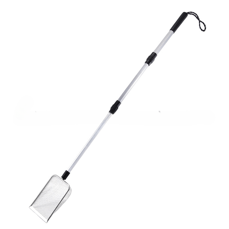 Stainless Steel Retractable Beach Sand Sifter – Portable Sand Sieve for Treasure Hunting, Shell & Conch Collecting, Beach Toy for Kids and Adults, Also Works as Cat Litter Scoop