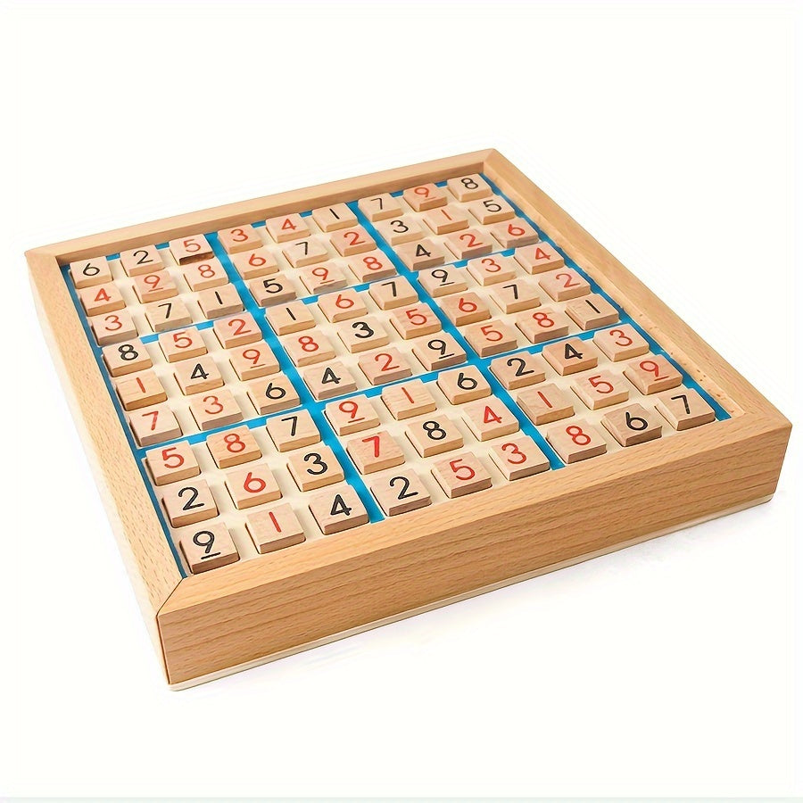 Wooden Sudoku Puzzle Board Game for Kids – Logic Thinking STEM Brain Teaser Table Game, Best Christmas Birthday Halloween Gift for Boys Girls