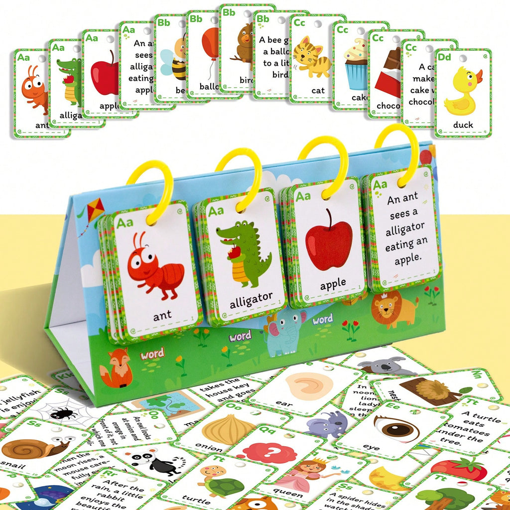 CVC Word Games for Kids with Illustrated English Learning Cards for Phonics, Spelling and Sentence Building, Desktop Homeschool Reading Activities