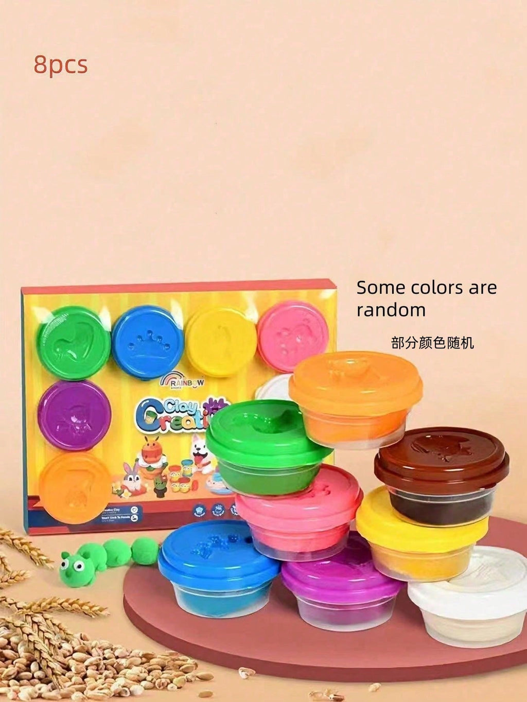 Kids Modeling Clay Play Set, Soft Non-Sticky Reusable DIY Craft Materials in 6, 12 or 24 Pieces for School Activities and Birthday Gifts