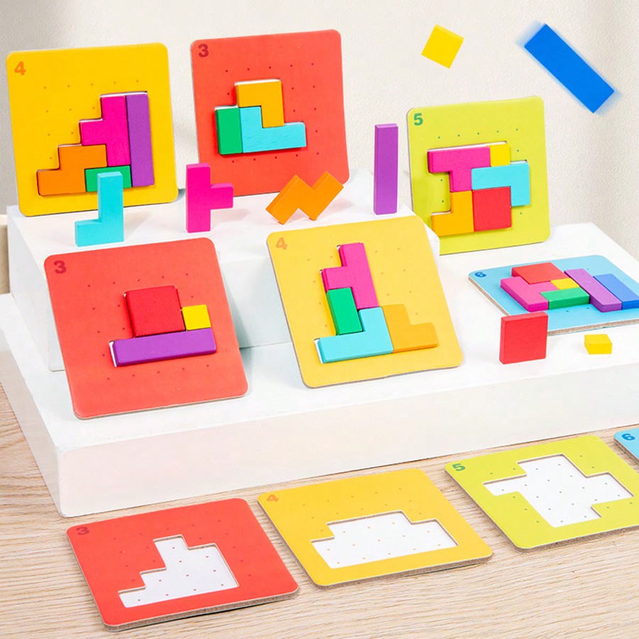 Colorful Block Puzzle Game for Kids, Quick Victory Tabletop Thinking Challenge for Parent-Child Interaction and Family Game Night Gifts