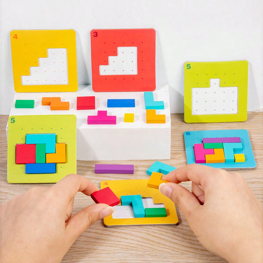Colorful Block Puzzle Game for Kids, Quick Victory Tabletop Thinking Challenge for Parent-Child Interaction and Family Game Night Gifts