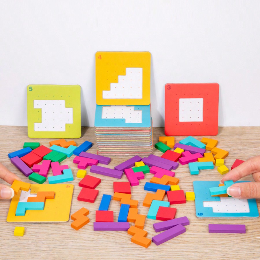 Colorful Block Puzzle Game for Kids, Quick Victory Tabletop Thinking Challenge for Parent-Child Interaction and Family Game Night Gifts