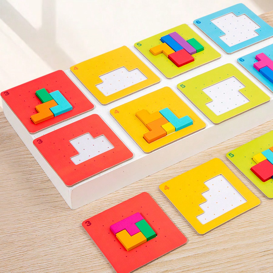 Colorful Block Puzzle Game for Kids, Quick Victory Tabletop Thinking Challenge for Parent-Child Interaction and Family Game Night Gifts