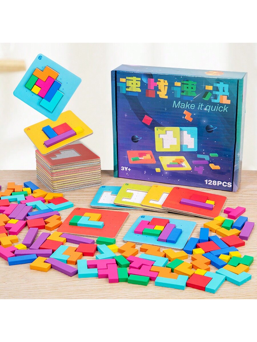 Colorful Block Puzzle Game for Kids, Quick Victory Tabletop Thinking Challenge for Parent-Child Interaction and Family Game Night Gifts