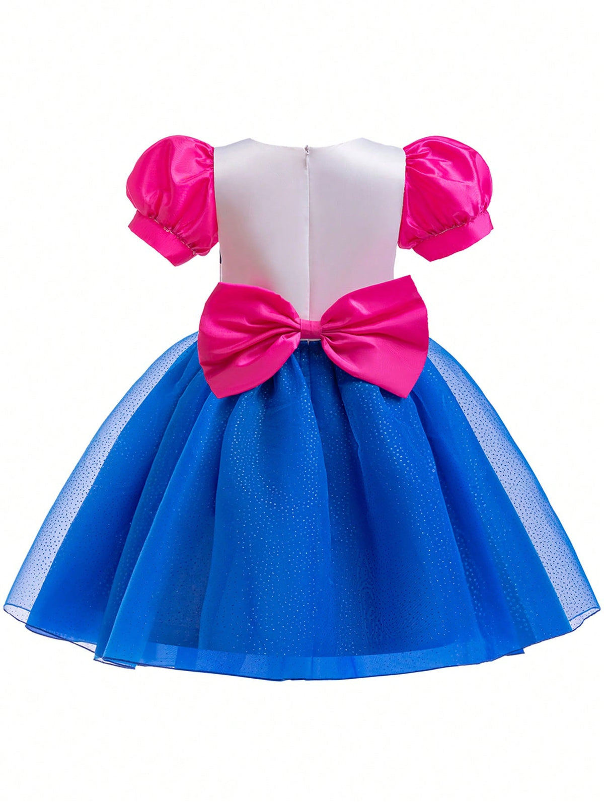 Cat Costume for Girls, 2-Piece Blue Dress and Headpiece Set for Halloween, Carnival Dress Up, Birthday Parties and Imaginative Animal Role Play