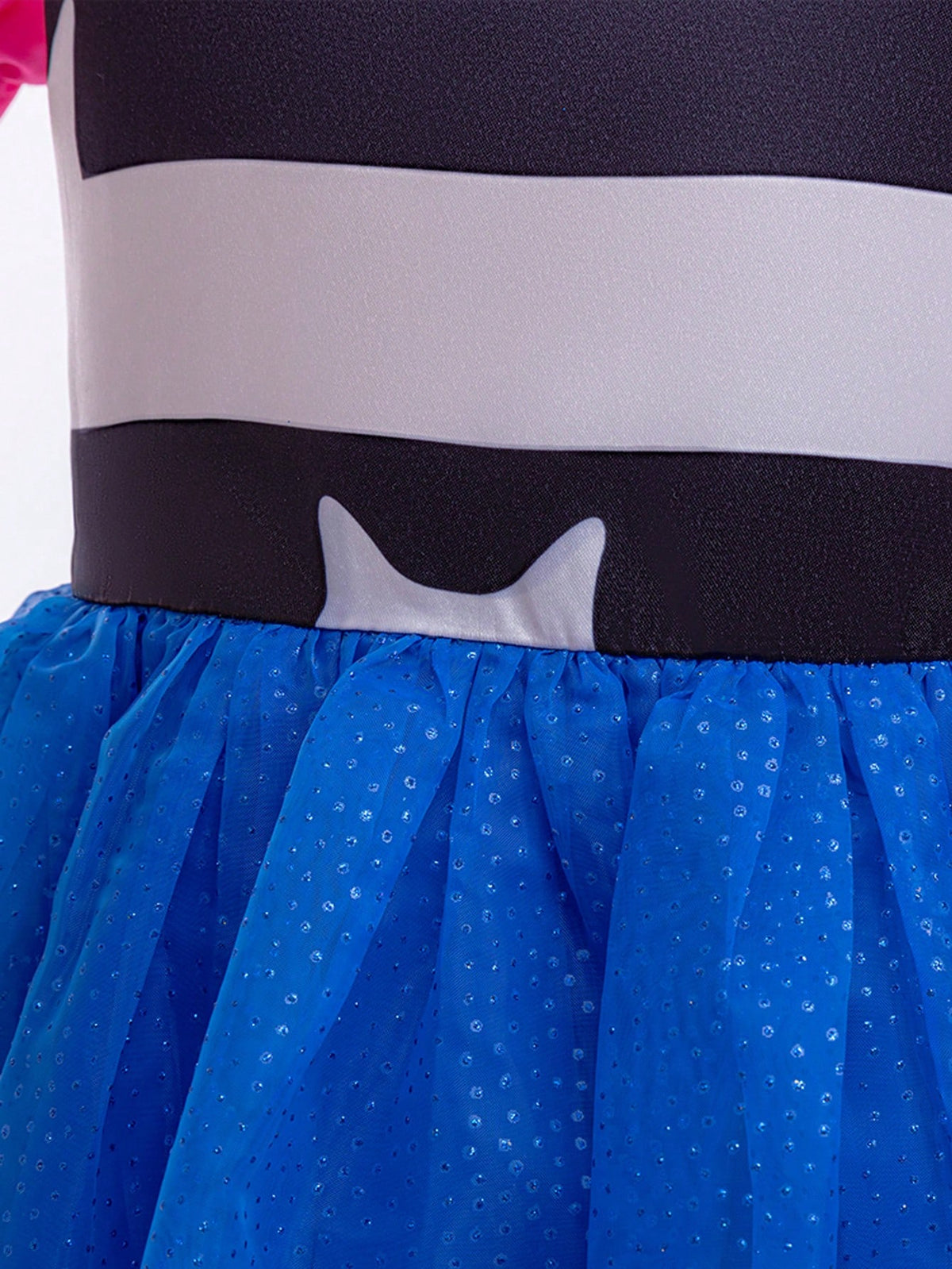 Cat Costume for Girls, 2-Piece Blue Dress and Headpiece Set for Halloween, Carnival Dress Up, Birthday Parties and Imaginative Animal Role Play