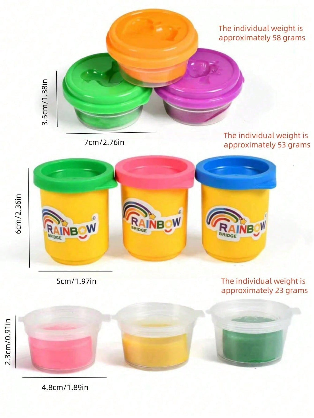 Kids Modeling Clay Play Set, Soft Non-Sticky Reusable DIY Craft Materials in 6, 12 or 24 Pieces for School Activities and Birthday Gifts