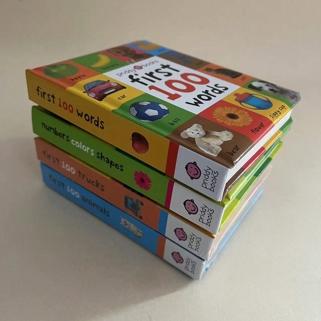 First Words Books for Kids, English Vocabulary Learning with Animals, Trucks, Dinosaurs, Numbers, Colors and Shapes Theme Options