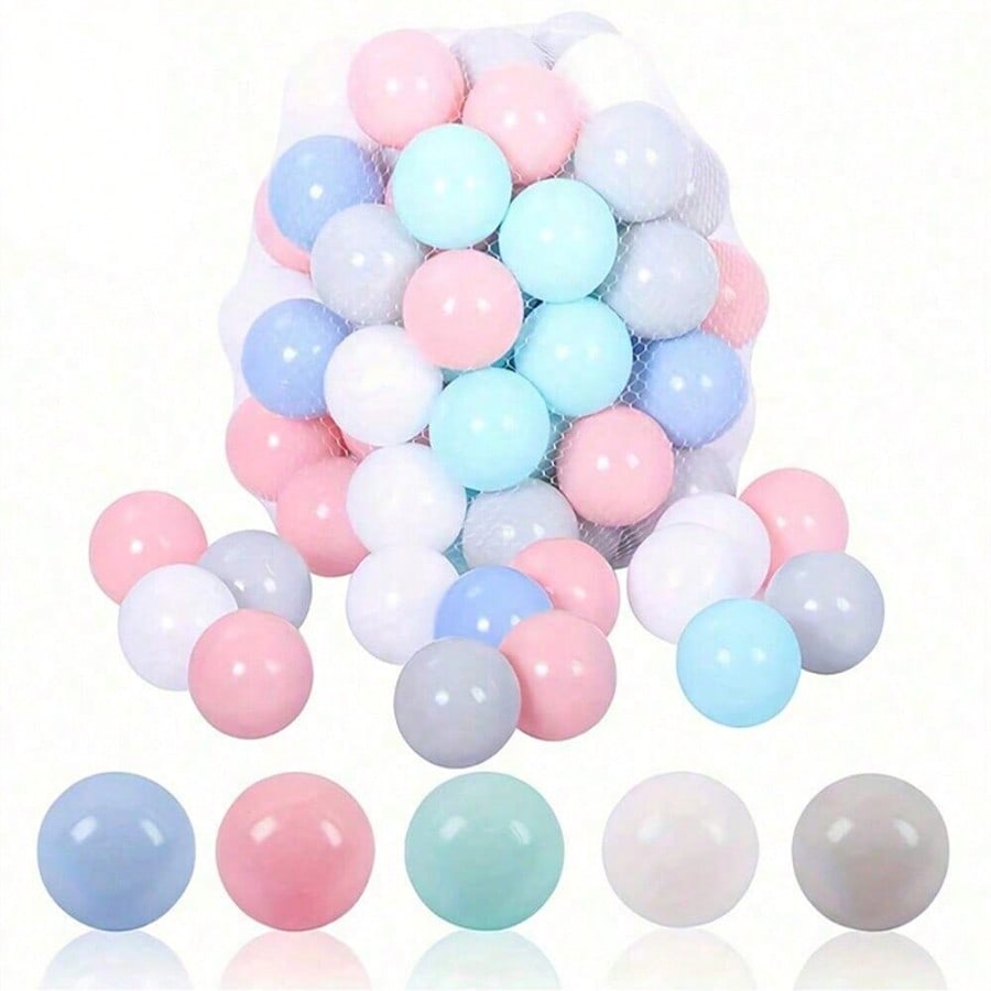 Ball Pit Balls in Macaron Colors, Soft Plastic Ocean Play Balls in 30, 50 or 200 Pieces for Kids Play Areas, Party Decor and Birthday Gifts