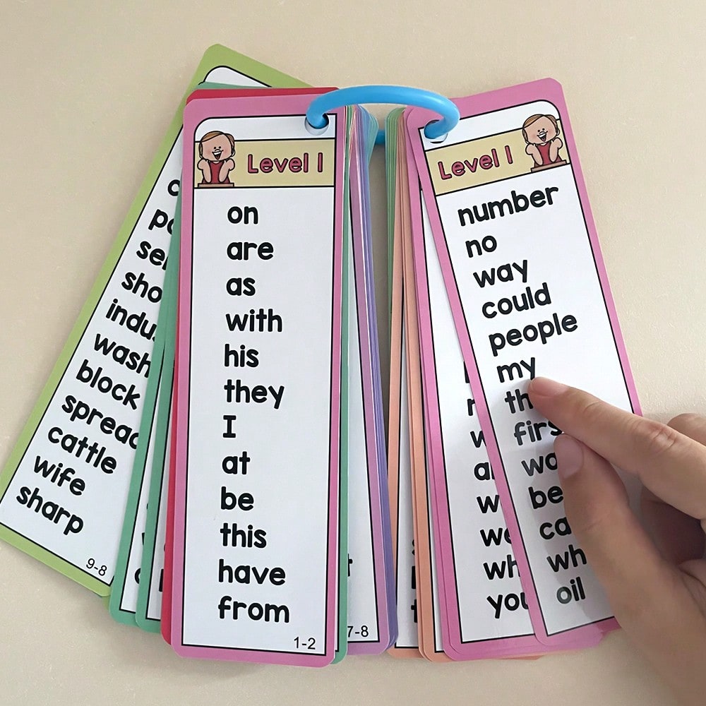 1000 English Sight Words Flashcards, Lachilly 41-Card Learning Set for Guided Reading Games, Vocabulary Practice and Homeschool Literacy Activities
