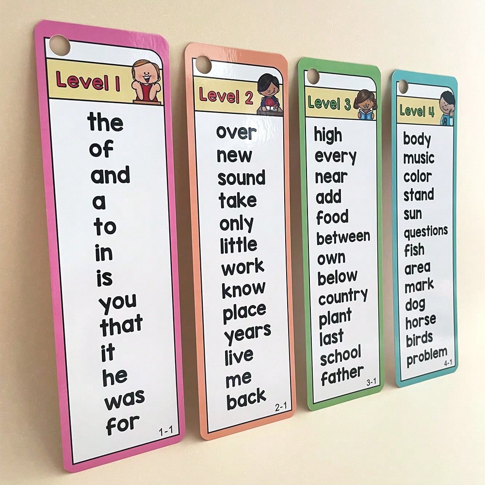 1000 English Sight Words Flashcards, Lachilly 41-Card Learning Set for Guided Reading Games, Vocabulary Practice and Homeschool Literacy Activities